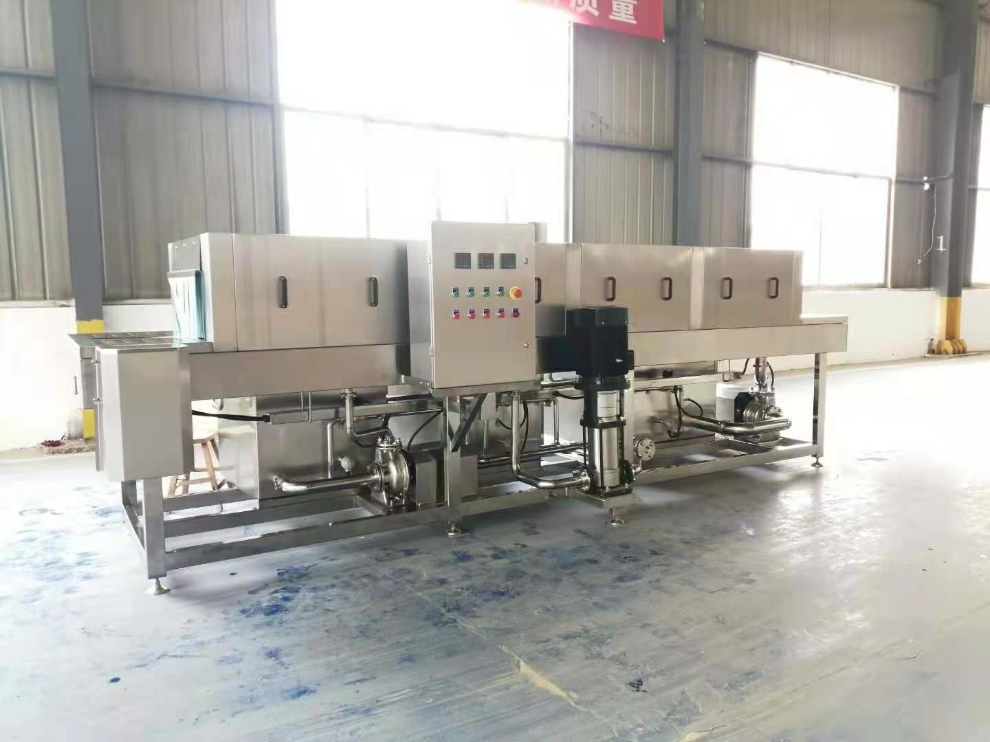 Multi Section Plastic Box Tray Washing Equipment
