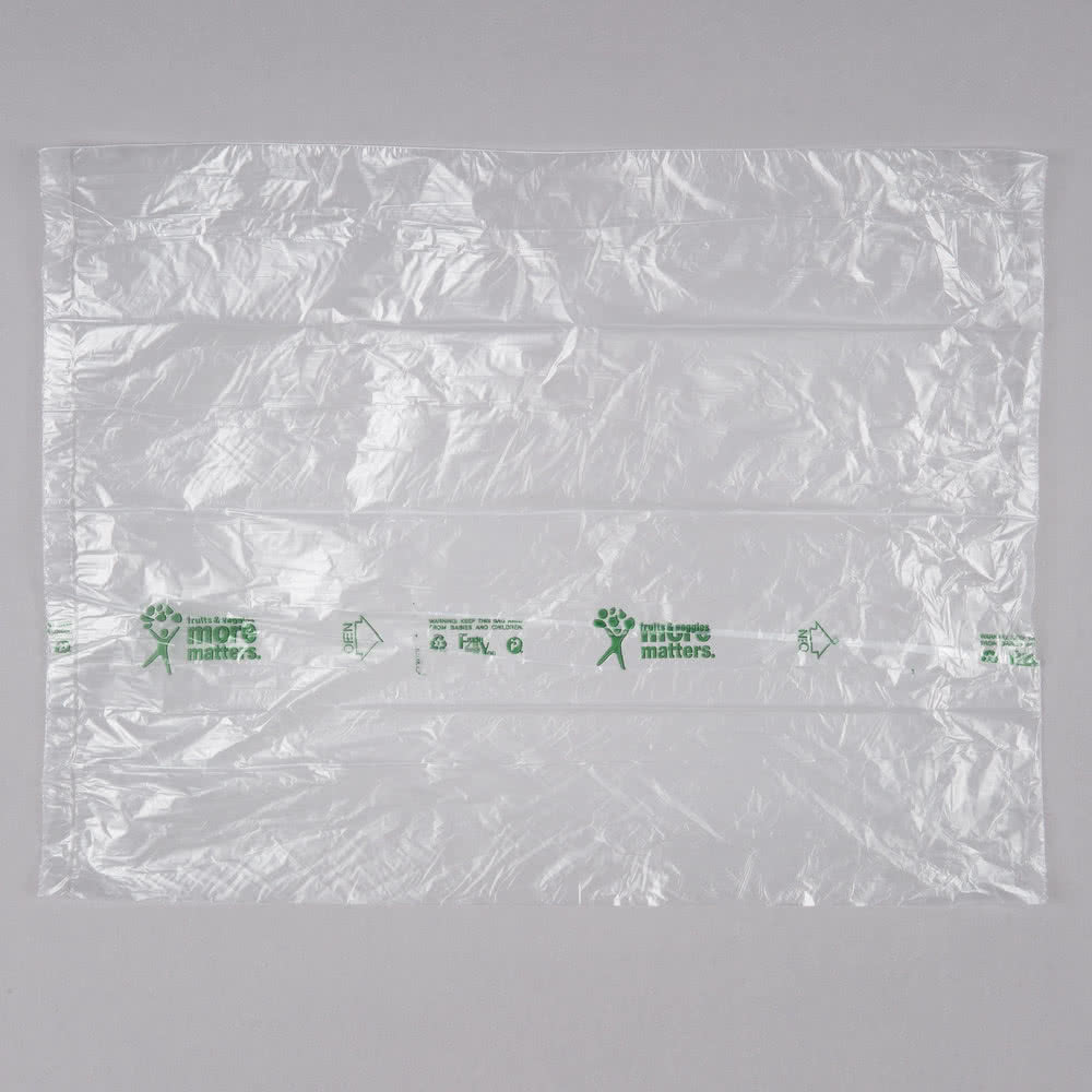 Natural Translucent Plastic Bag , Narrow Profile 14" X 18" Plastic Produce Bags On A Roll
