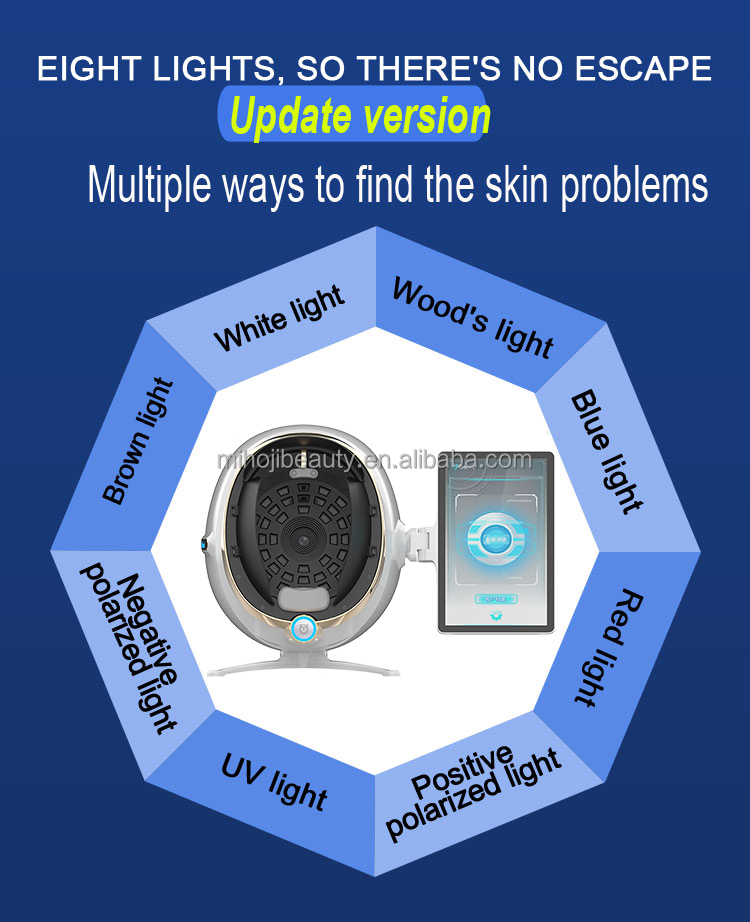 Moisture And Acne 3D Face Skin Analysis Machine with 36 Million Pixels Camera
