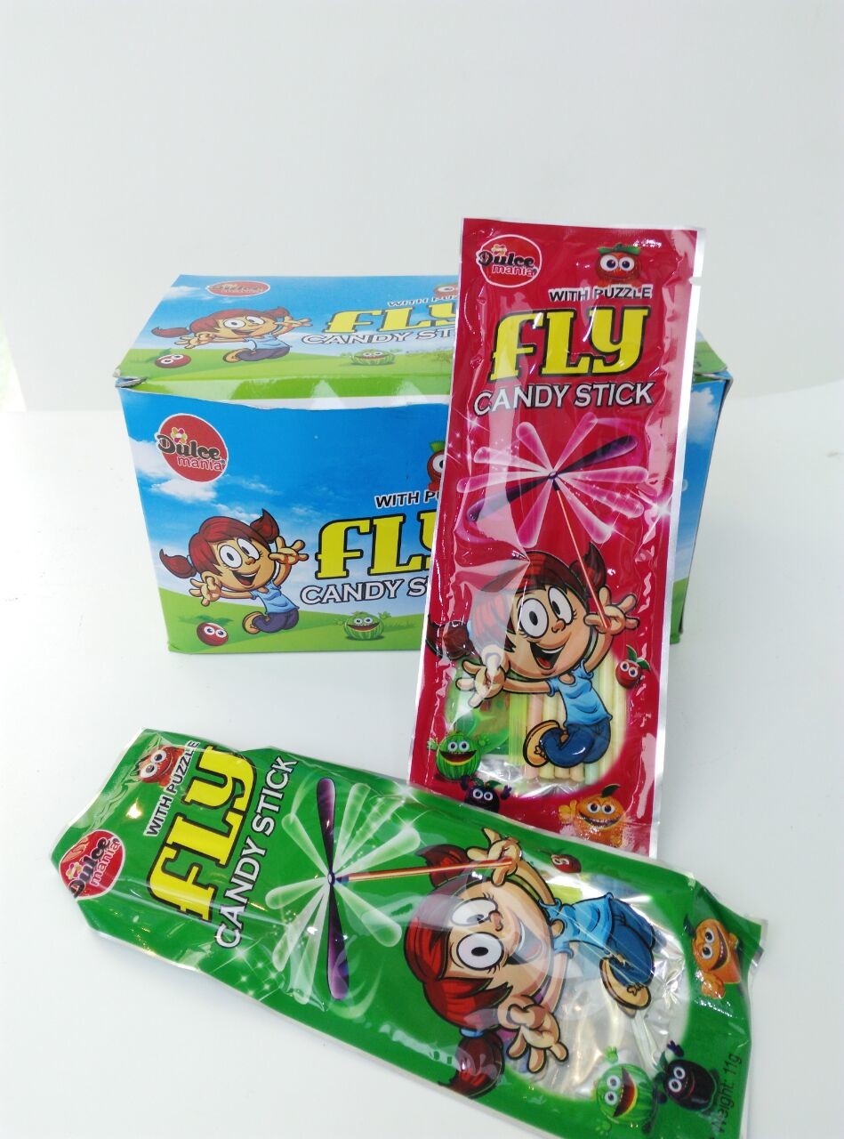 Candy Stick With Fly Leaf and Sticker Combine Eating and Fun Kid's Love