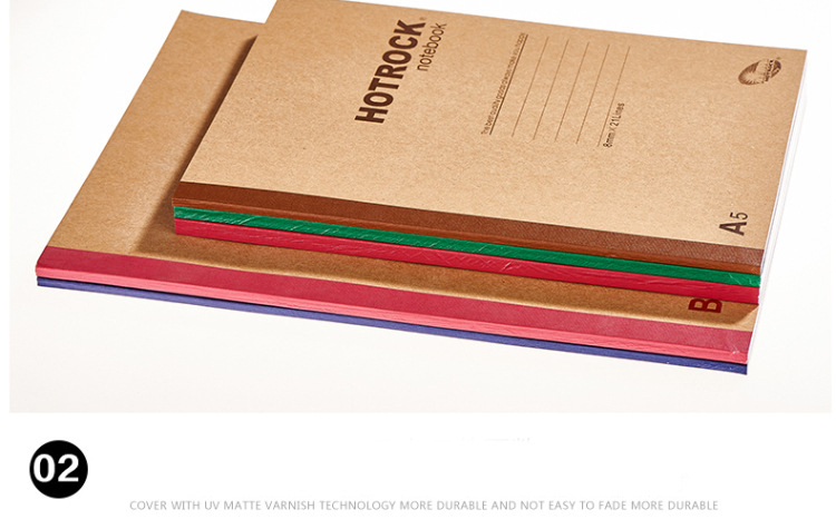 Student Diary A5/B5 Thread Sewing Brown Kraft Paper Notebook with 40/60/80 Inner Pages
