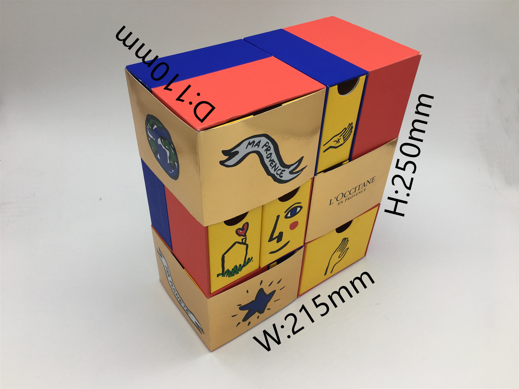 Reversible Gift Packaging Box With Drawer / Multidimensional Cardboard Storage Boxes For Cosmetic