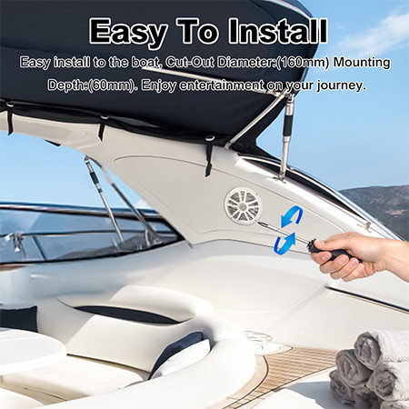 6.5inch Boat 2 Way Marine Speaker IPX4 Waterproof Loudspeaker For Speedboats And Yachts
