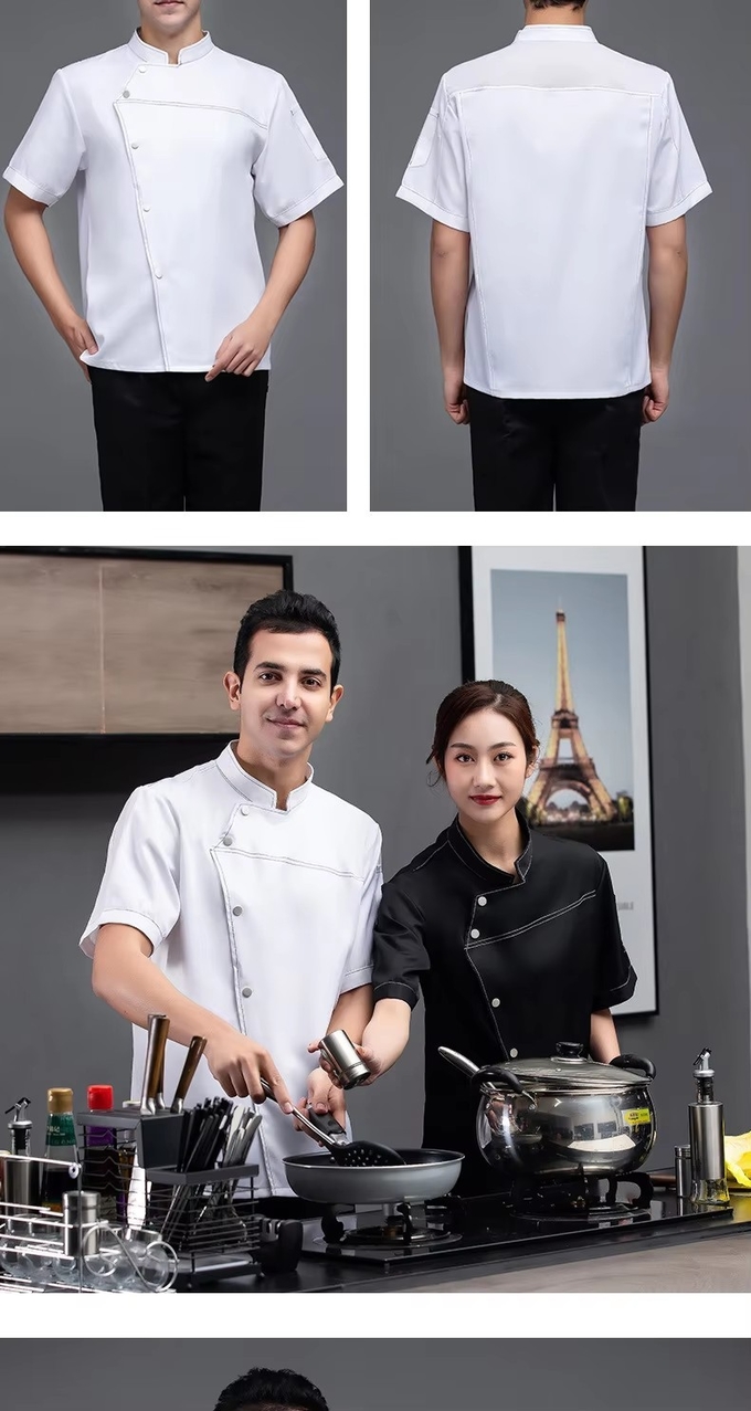 Fashion Restaurant Kichen Cooking Clothes Chefs Works Jacket Clothing Uniform Designs For Men And Women