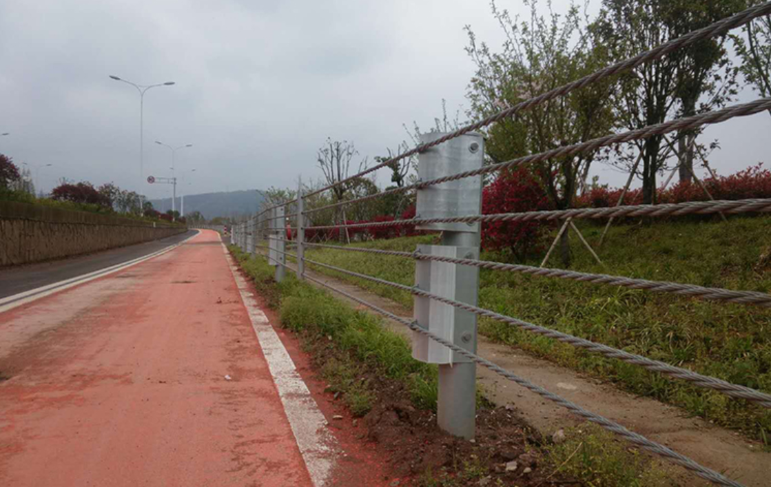 Stainless Steel Galvanized Highway Guardrail Cable Barrier For Road Traffic Safety