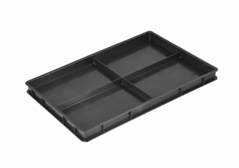 Stackable Black Plastic Conductive Tray Polypropylene For Small Parts Storage
