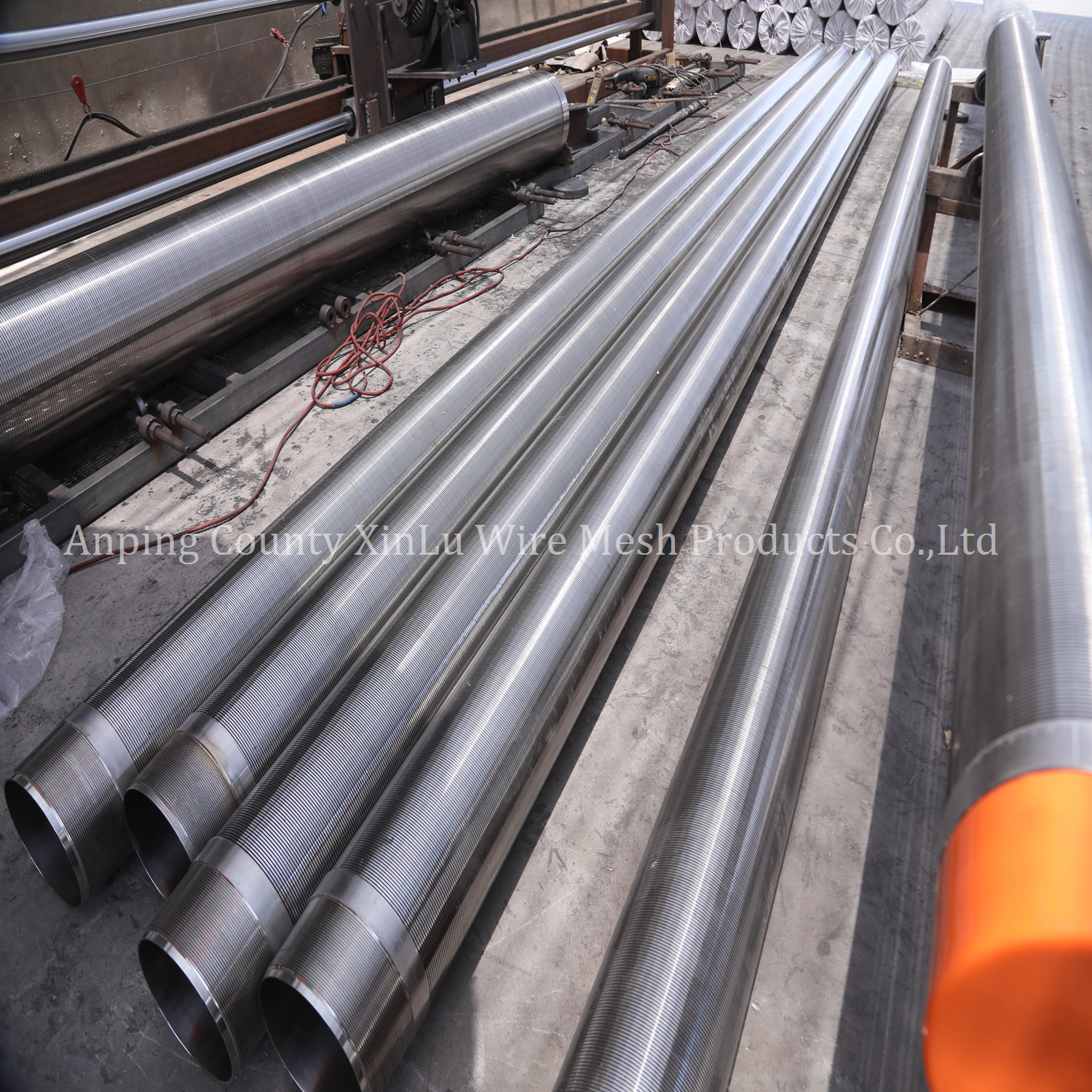 Polished Non Magnetic Stainless Steel Wedge Wire Continuous Slot Screen Tube Johnson V Wire Strainer Pipe