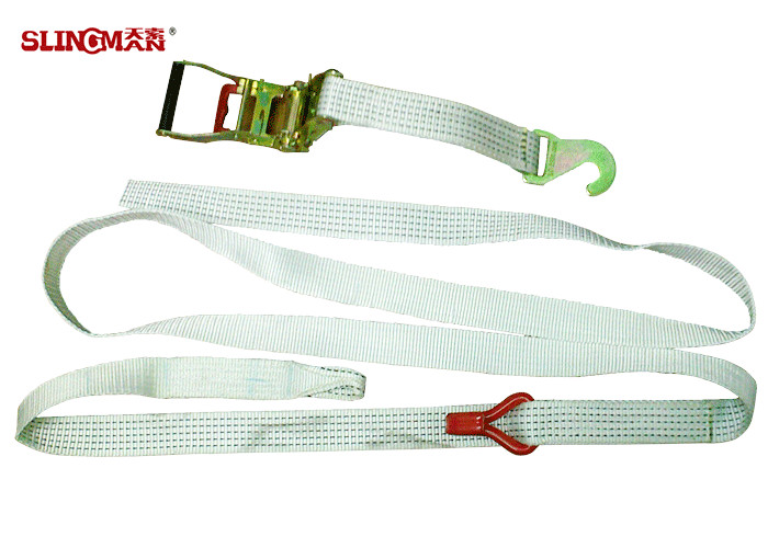 50MM Polyester Car Trailer Tie Down Straps LC2500 DN EN12195-2 For Boat Lashing