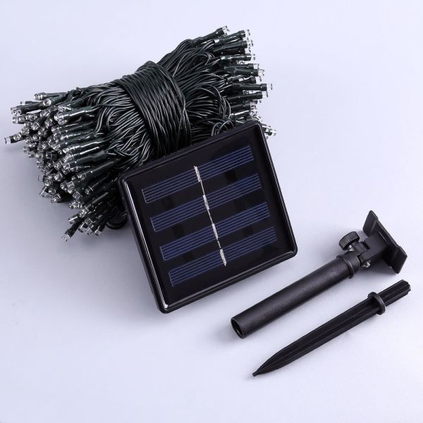 Garden 200 LED Colored Solar String Lights With High Lumen Illumination For Christmas Decor