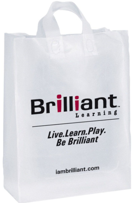 PVC Plastic Gift Bags 100% Virgin Material Logo Printing Soft Loop Bag
