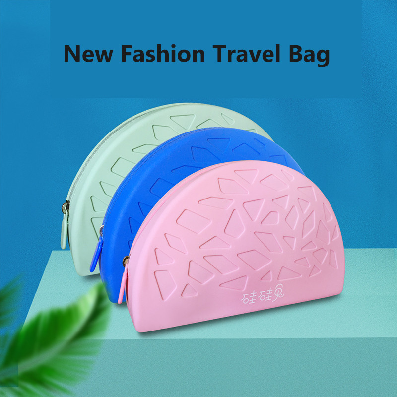 Silicone Cosmetic Storage Bag Large Capacity Travel Makeup Brush Holder Portable Cosmetic Waterproof Organizer