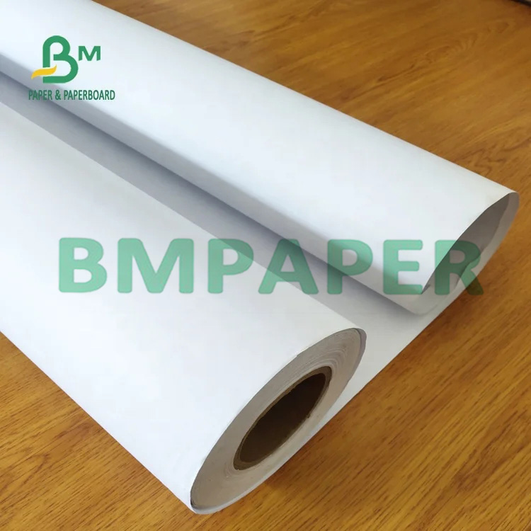 24" 36" 60" Width White Plotter Bond Paper For Garment 20LB 80g