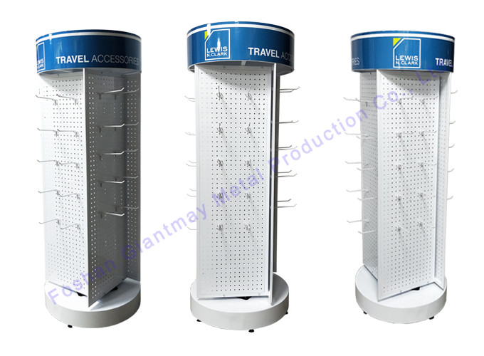 Jewelry Floor Standing Hooks Light Rotating Display Stand