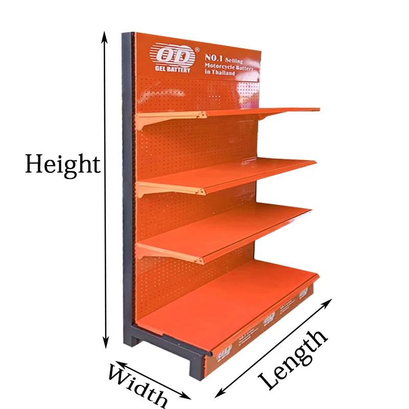 Supermarket Shelf Display Rack Pegboard Metal Tools Storage / Hardware Tool Display Rack Heavy Duty Rack
