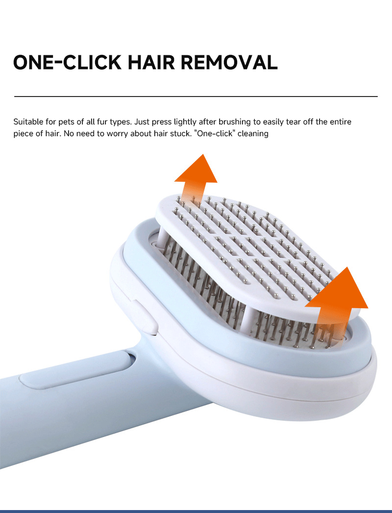 Hair Dematting Pin Comb Pet Grooming Kit Self Cleaning Slicker Brush Shedding Tool