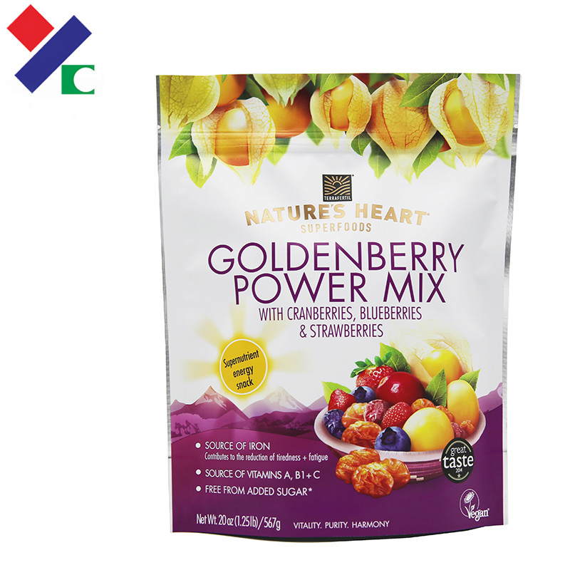 Durable 3 Side Seal Flat Pouch Printed Plastic Packaging Bags ISO 9001 Approved