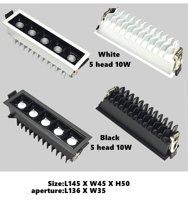 IP55 Ceiling Recessed Led Strip Lighting 7W 10W 2700K-3000K Warm White