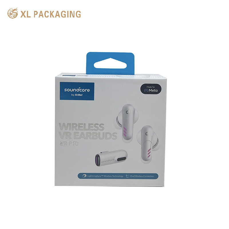 Custom Design White Cardboard Headphone Paper Gift Boxes Bluetooth Earphone Packing Box For Earphones