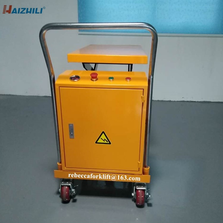 DC 12V Powered Mini Electric Scissor Lift , 1000kg 1700mm Electric Hydraulic Lift Table