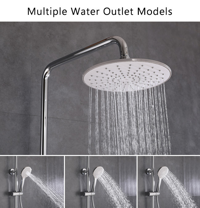Dual Handle Bath Shower Mixer Set , Chrome Wall Mounted Shower Faucet Kits