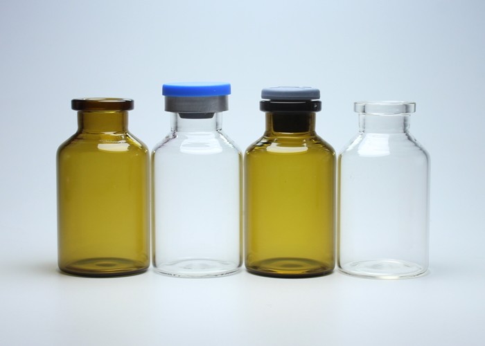 20ml Clear Or Coffee Medicinal and Cosmetic Glass Tube Bottle Vials