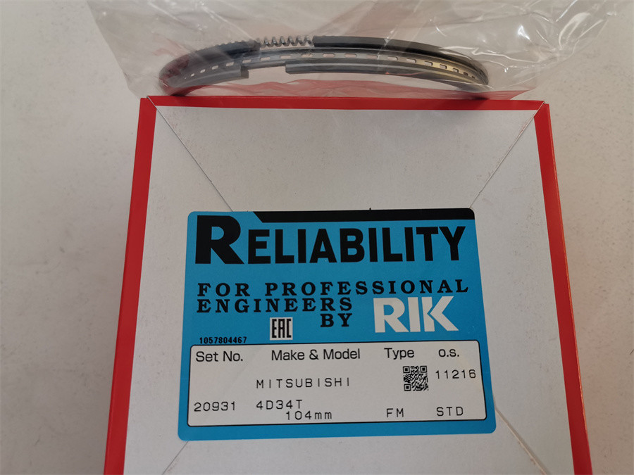 Diesel Engine 4D34T RIK Piston Rings ME997240 104mm Cylinder Diameter