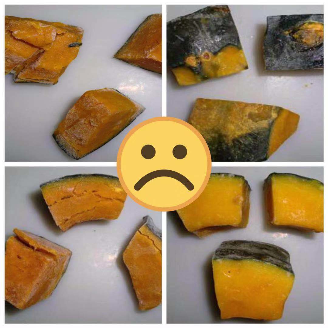 Frozen Sweet Pumpkin Dice, blanched, variety of Ebis, origin of Heilongjiang, China