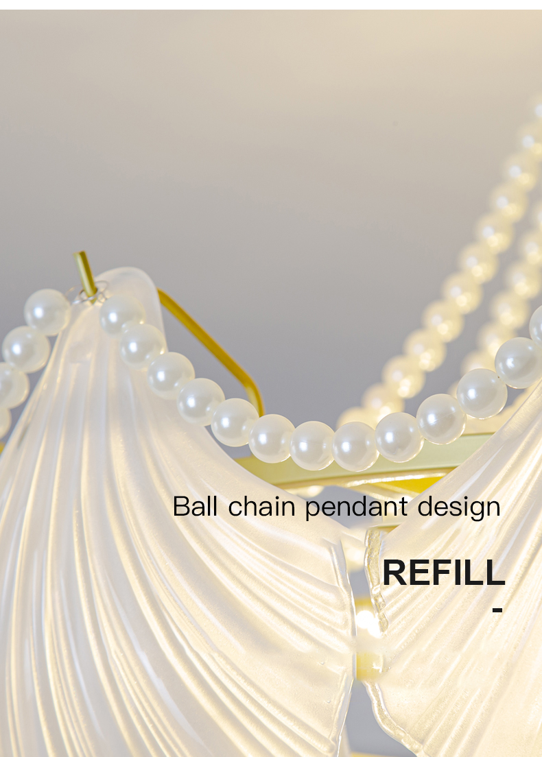 Modern Led Chandelier For Living Room Frosted Glass Luxury Shell Chandelier Lamp(WH-CY-247)