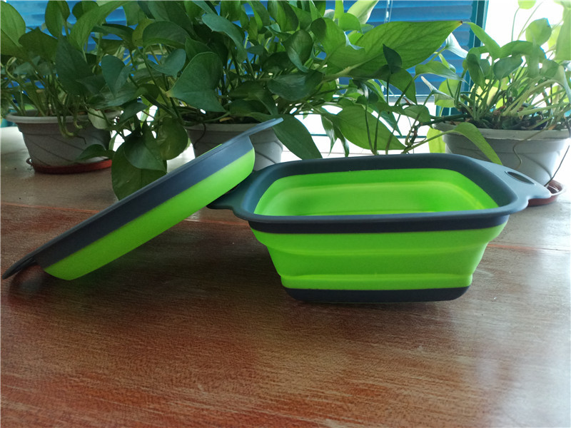 Cooking Drain Basket Silicone Kitchen Tools For Washing Vegetable / Fruit