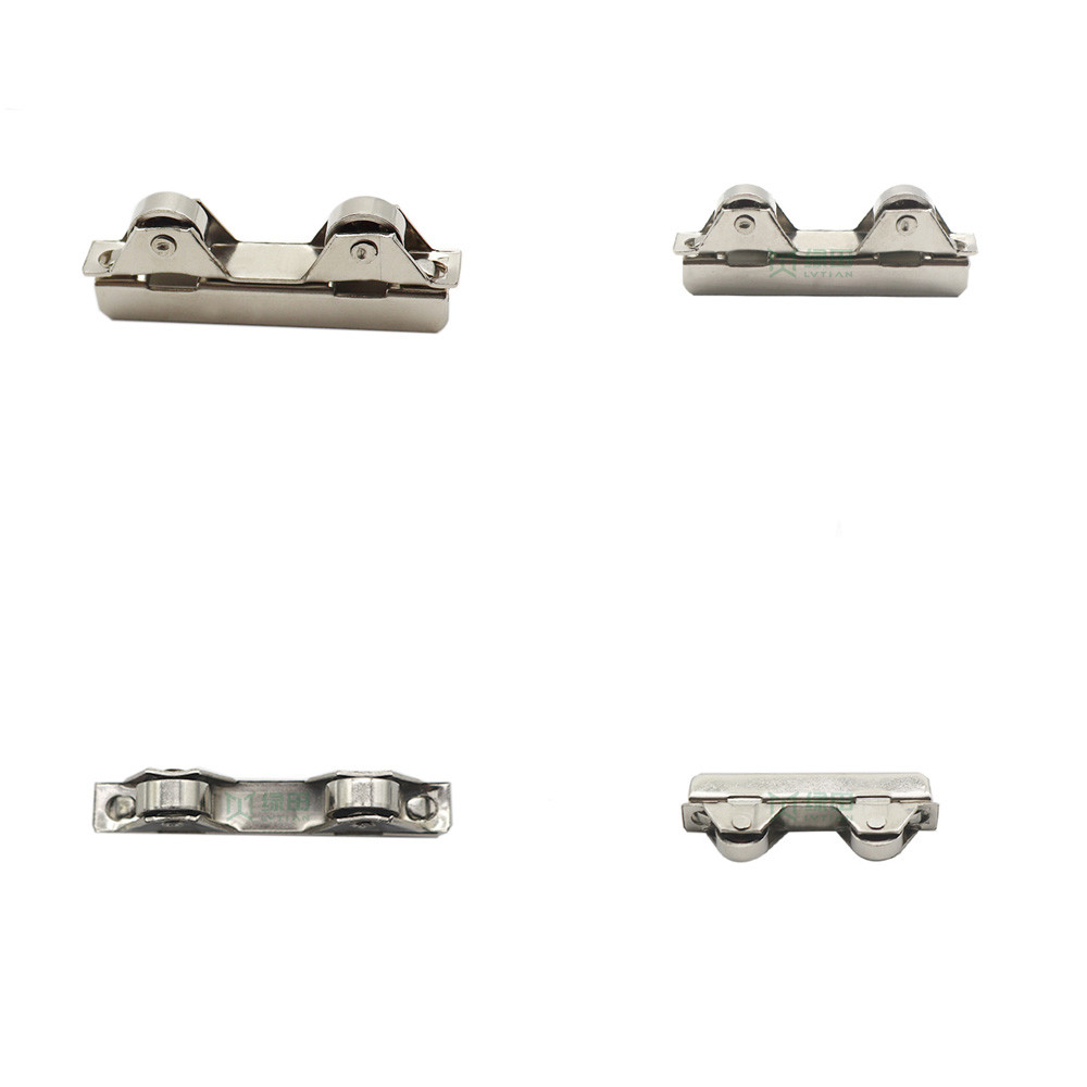 Iron Shell Push Pull Wheel Sliding Glass Cabinet Rollers Low Noise Operation