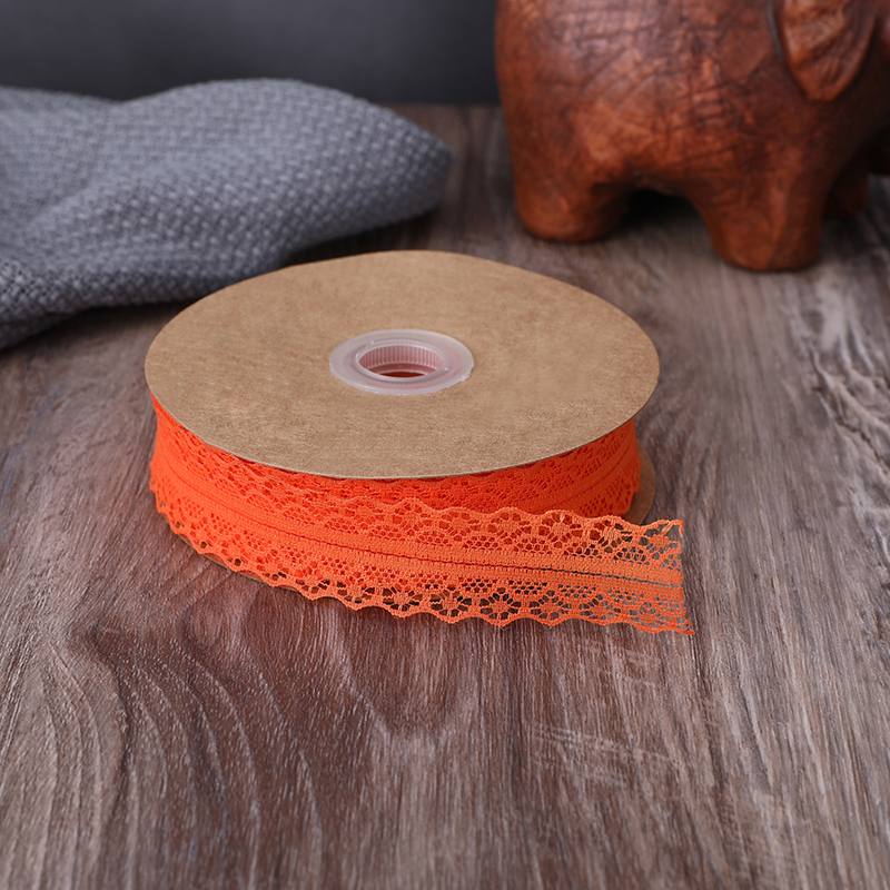 2.5cm Elastic Band Hollow Flower Ribbon for Sewing Clothing Garment Macaron red wine color Decorative Lace Trim