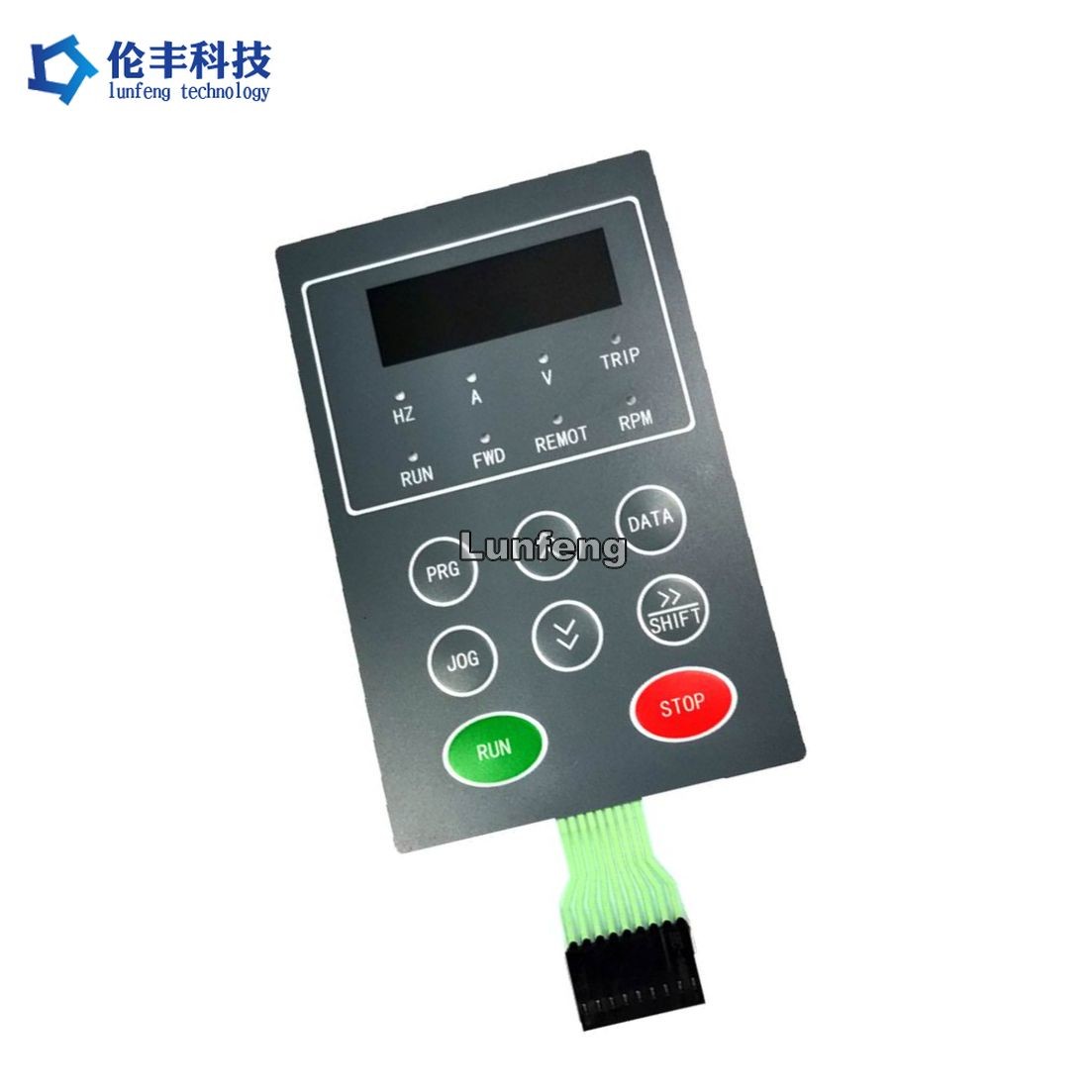 Transparent Black Window LEDs Backlight Membrane Switch 0.18mm PET