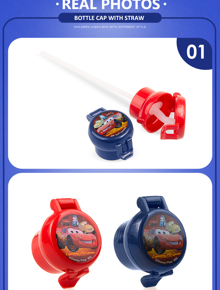 Wholesale Cartoon design child resistance cap plastic water bottle caps with straw