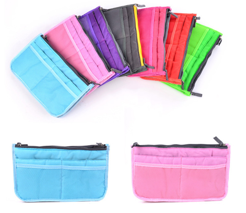 Polyester 22cm Length Cosmetic Bag Insert Purse Organizer