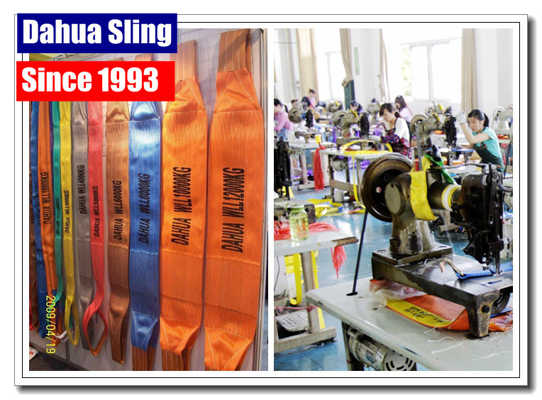 Adjustable Polyester Lifting Slings Flat Eye Sling Wide Bearing Surface