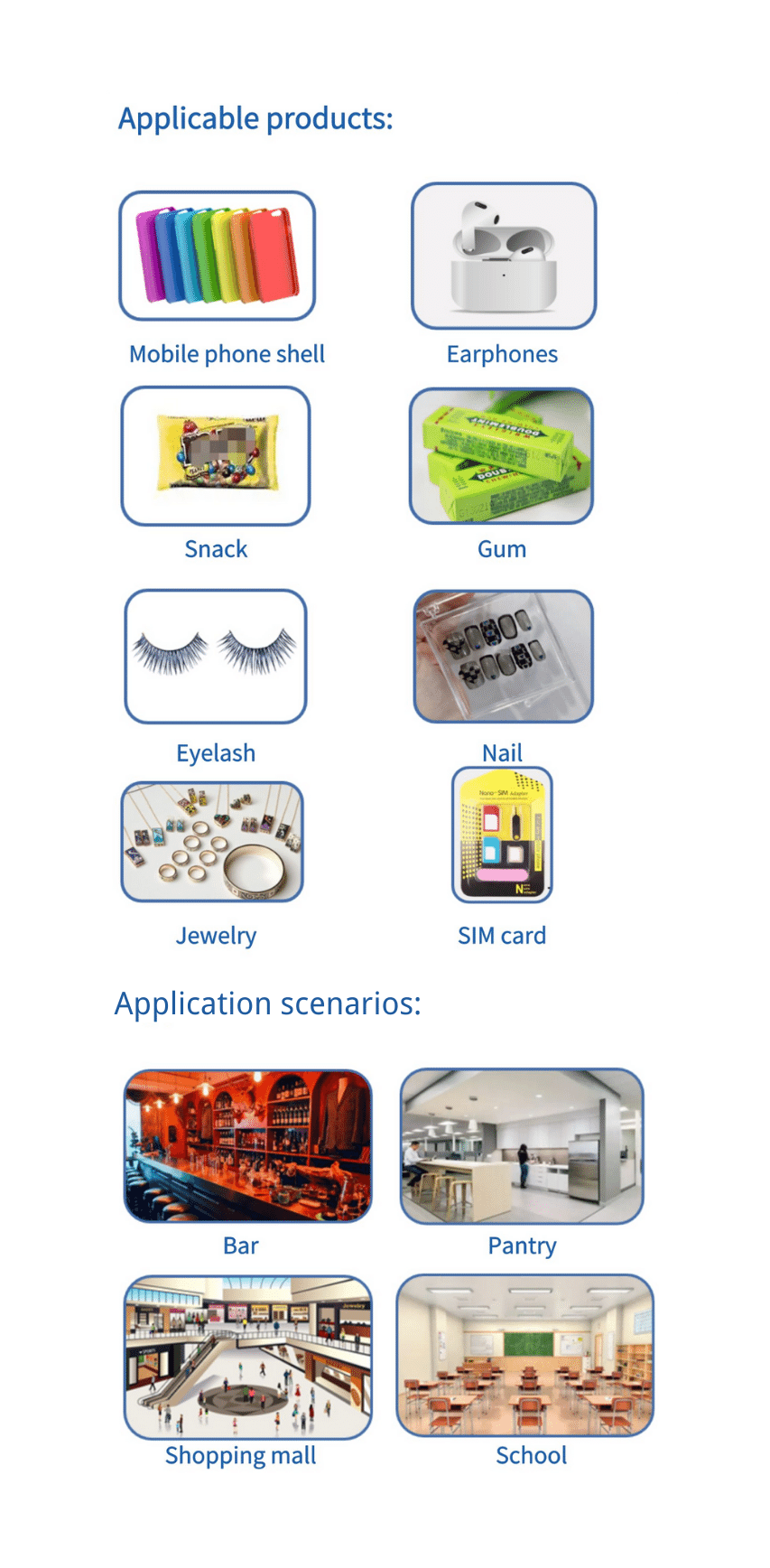 Mini Snack Beverage Small Item Vending Machine applicable products and scenarios
