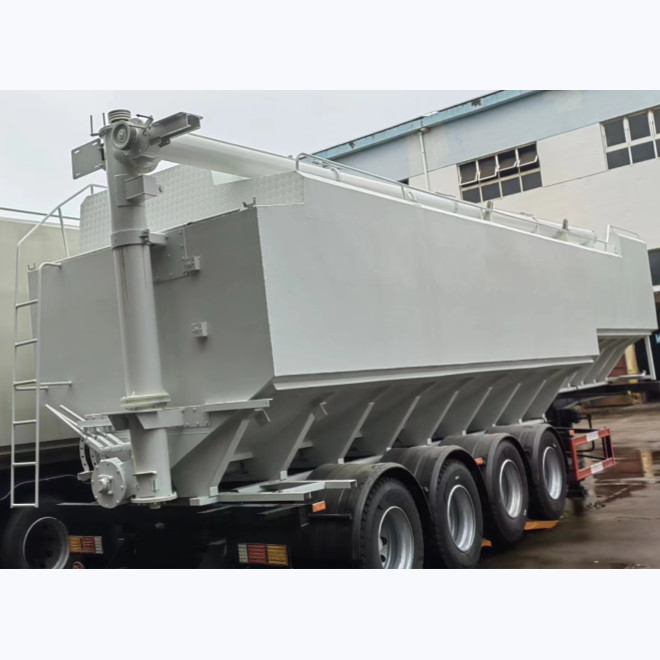 95HP Semi Trailer Bulk Feed Truck Max Speed 90 Km/H