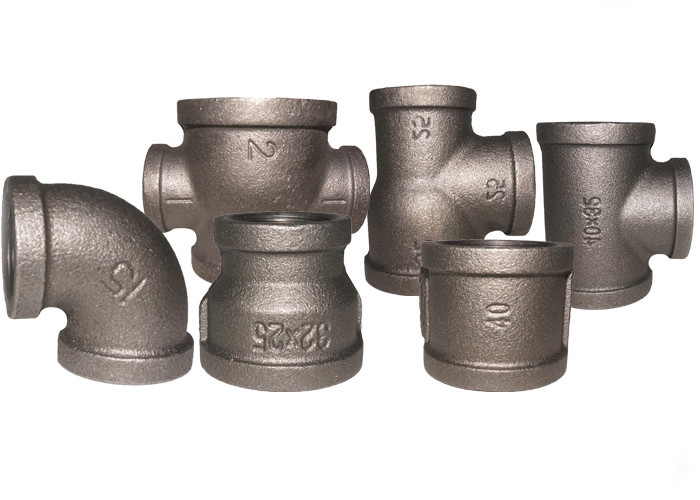 Female Threaded Malleable Cast Iron Pipe Fittings Reducing Pipe Tee ANSI / BS Standard