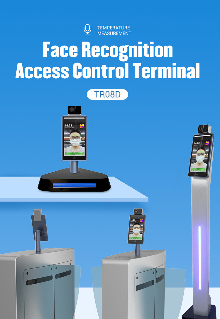 Yecon 8 Inch Face Recognition Time Attendance System Biometric Access Control