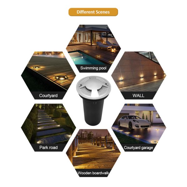 IP67 LED Walk Over Inground Light 1W 2W 3W One Two Four Ways With Plastic Back Box