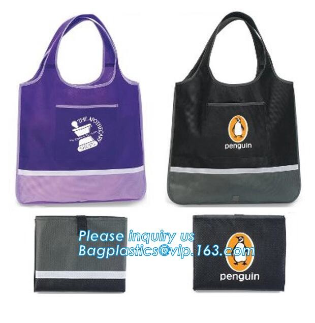 Promotion Custom Eco Friendly Sublimation Polyester Folding Shopping Bag,Promotional Sports Gym Sack Polyester Drawstrin