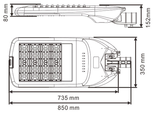 Waterproof High Power Led Street Light Outdoor SMD 200W High Lumen 31000lm