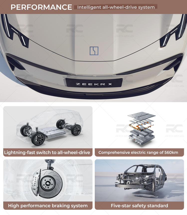2024 Electric Luxury Suv Smart Car Geely Electric Car Zeekr X Energy Vehicles 4 Wheel Ev Cars Maximum power 315kw 428Ps