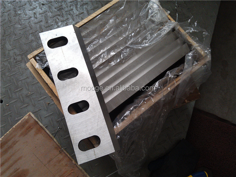 Hard Wearing Plastic Auxiliary Machinery 48-68 Hrc Shredder Blades For Plastic
