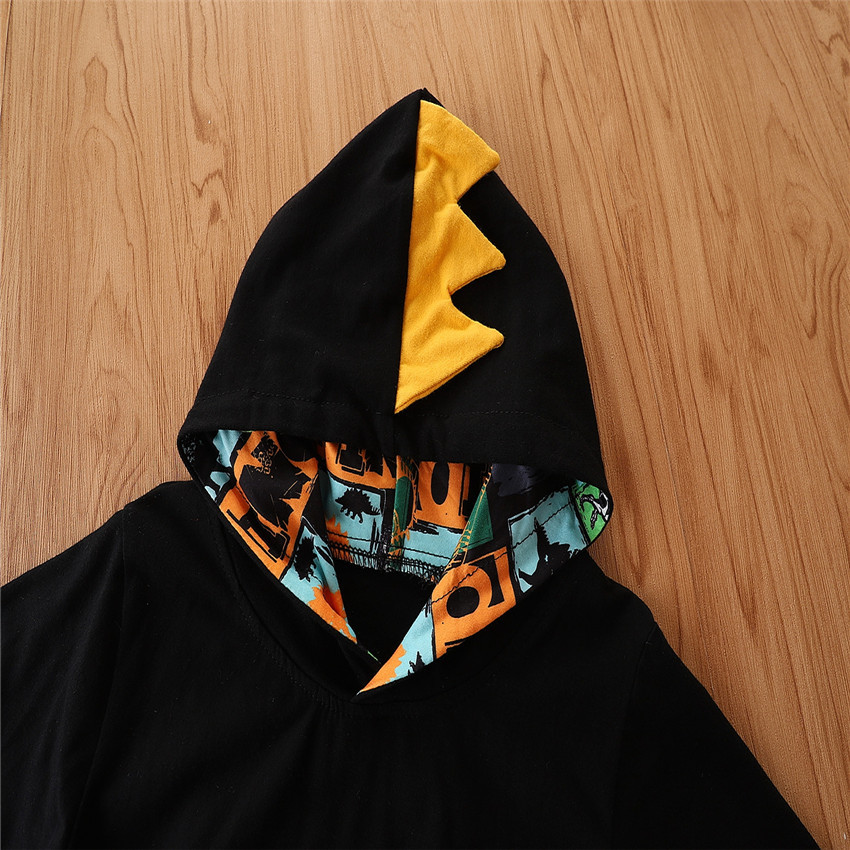 Spring Autumn Boys Casual Spring Children'S Clothing Dinosaur Printed Suit Hoodie
