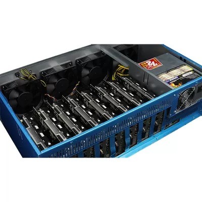 8 GPU Ethereum Miner Machine Built In PSU 1800W With 4GB DDR3 Notebook