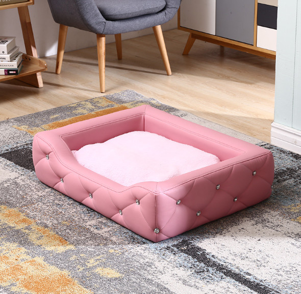 leather cat bed