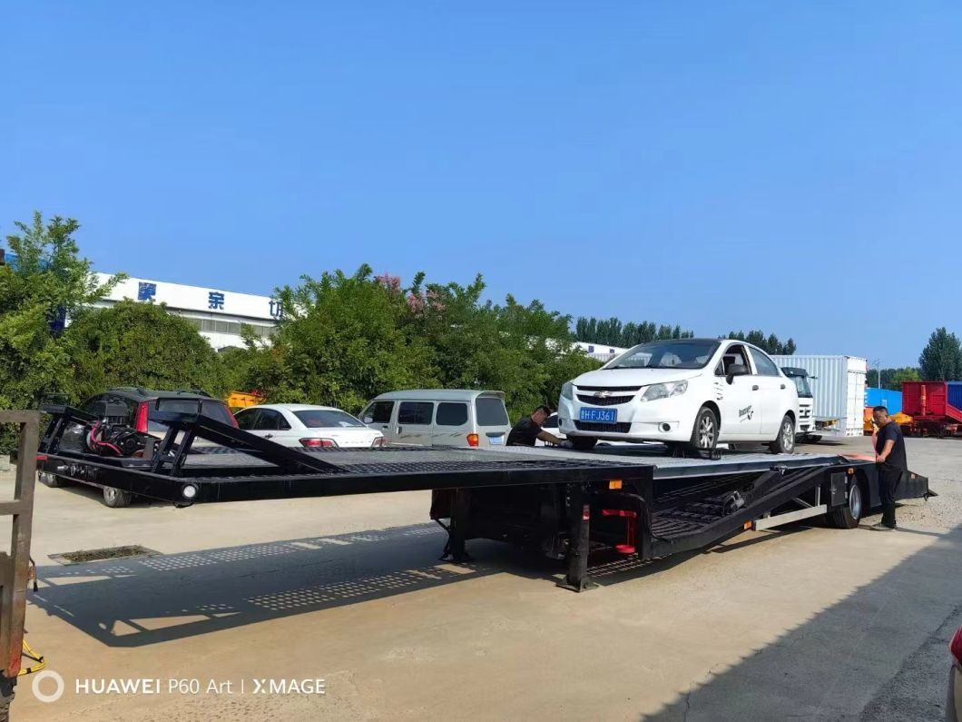 Single-Axle Pickup Truck Transport Semi-Trailer 4 Car Carrier Trailers