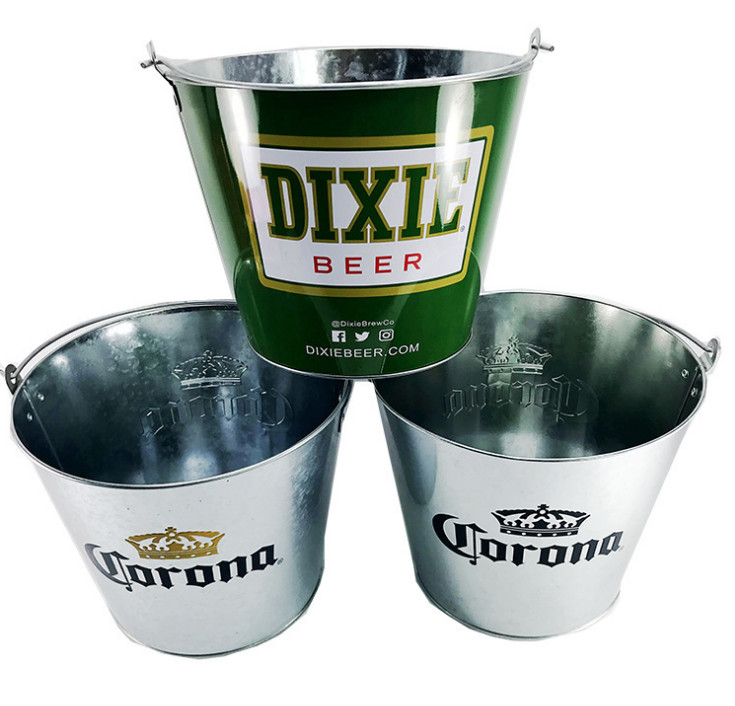4 Color Metal Wine Bucket 10L Large Stainless Steel Ice Bucket