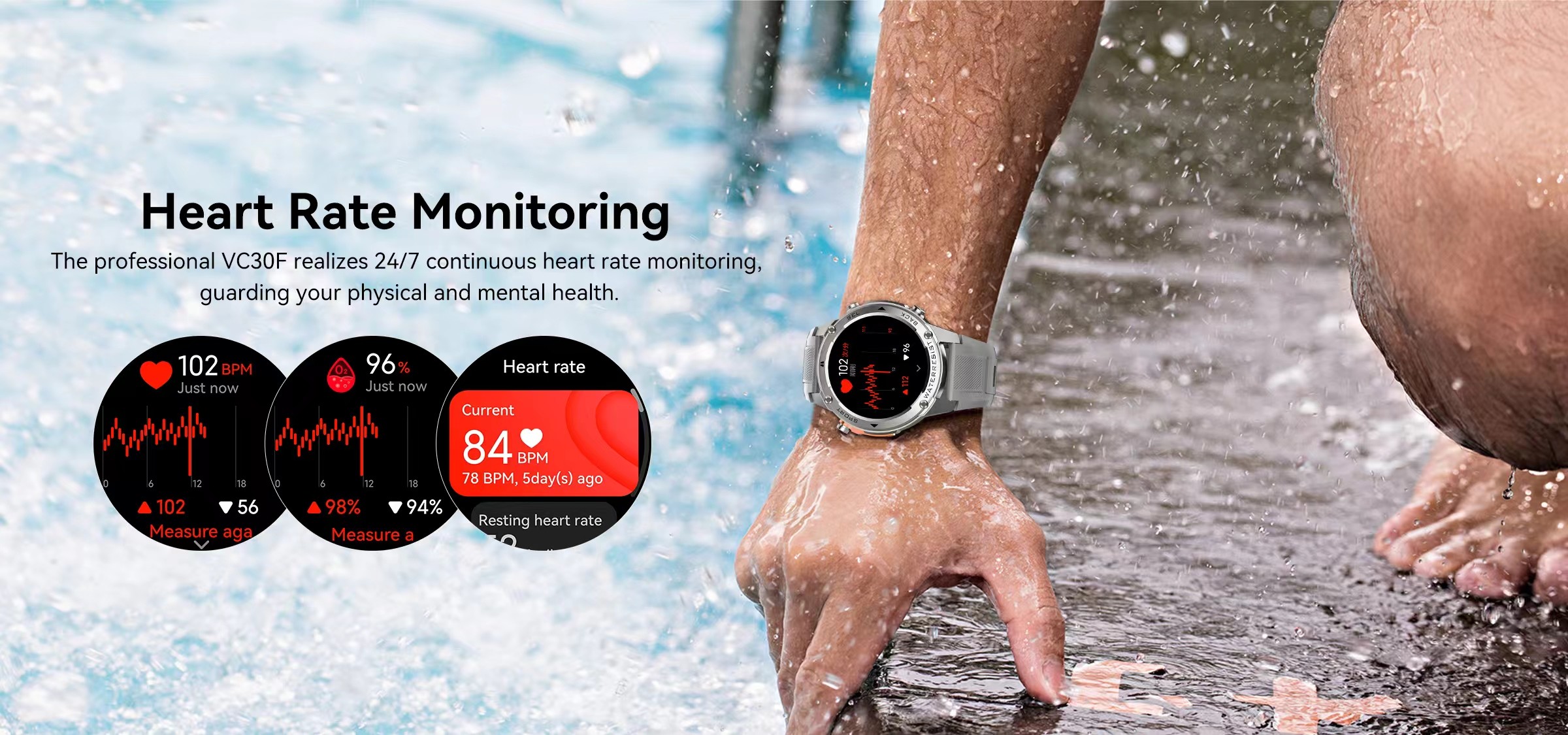 DM56 Sport Smart Watch 1.43inch AMOLED Display GPS 5ATM Waterproof 500mAh Battery